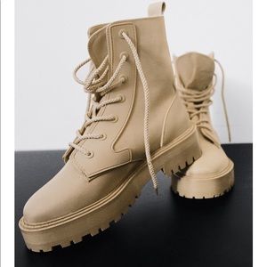 Faux Shearling Lined Ankle Boots